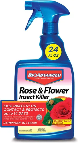 Vista 7 de BioAdvanced 2 en 1 Systemic Rose and Flower Care II, gránulos, 5 libras con insecticida BioAdvanced Rose and Flower, listo para usar, 24 onzas