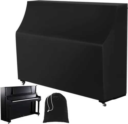 Vista 12 de Cubierta antipolvo para teclado de piano de 61 teclas, funda para teclado electrónico a prueba de suciedad con elástico duradero y bloqueo de cable