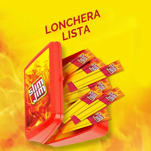 Vista 6 de Slim Jim - Palitos de carne seca ahumada, sabor original, 0.28 onzas, 14