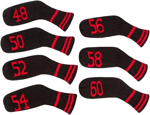 Vista 11 de Scott Edward 10 fundas para cabezas de palos de golf para hierros, básicamente, con forma de calcetines, lavables, duraderos, protectores de cabeza