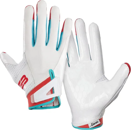 Vista 11 de Grip Boost DNA 2.0 Football Gloves with Engineered Stick - Adult Sizes Blanco