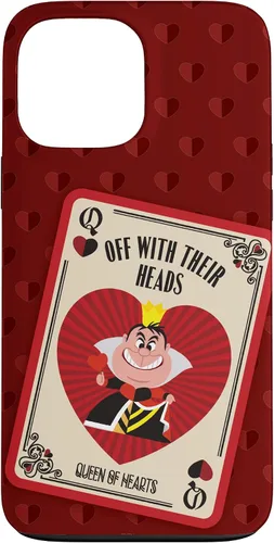 Vista 24 de Disney Carcasa para iPhone 17, diseño de villanos, la reina de corazones con sus cabezas, color rojo