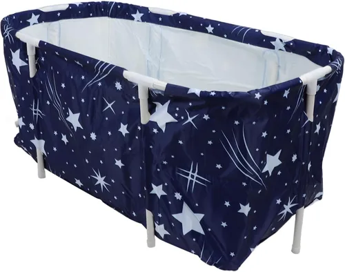 Vista 4 de Portable Bathtub, Multifunctional, Foldable Bathtub for Adults and Space Saving PVC, 47.2 x 21.7 x 19.7 Inches (Full Stars)