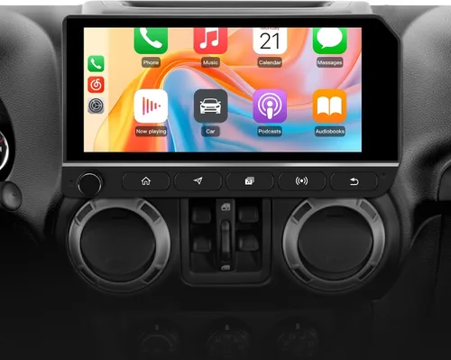 Vista 9 de AWESAFE Radio de coche estéreo Android 13 para Jeep Wrangler JK 2007-2018 Dodge Ram 1500 2500 2009 2010 2011 2012 Grand Cherokee con CarPlay Android