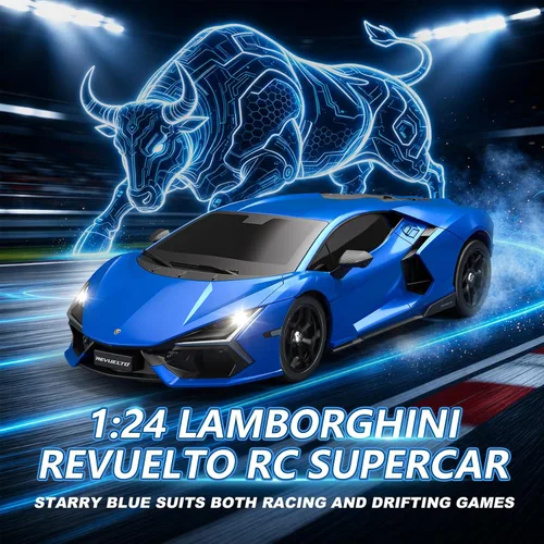 Vista 2 de 1:24 Lamborghini REVUELTO Control remoto Coche RC Drift Car Azul