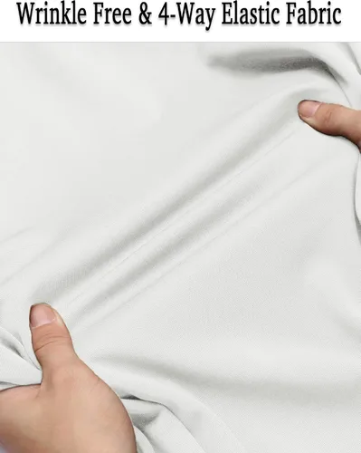 Vista 5 de COOFANDY Camisas de vestir casuales con botones y manga larga para hombre