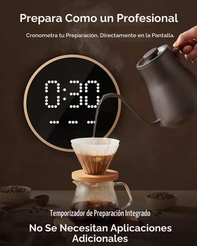Vista 5 de INTASTING - Hervidor eléctrico de cuello de cisne con control de temperatura de ± 1 ℉, 0.9 litros Gris mate