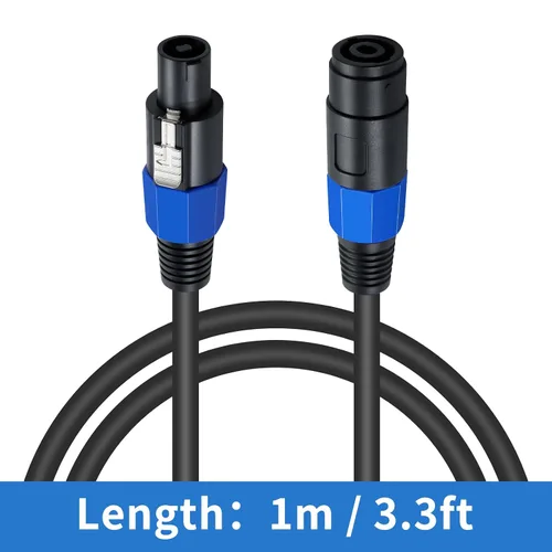 Vista 7 de Poyiccot Cables Speakon a Speakon de 3.3 pies, cables de extensión de Speakon, cable de altavoz macho a hembra de 18 AWG para amplificador