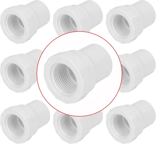Vista 13 de Paquete de 8 accesorios de tubería de PVC de 1 pulgada x 3/4 pulgadas con codo de 90 grados (enchufe x zócalo) Schedule 40 PVC Slip Reductor 90°