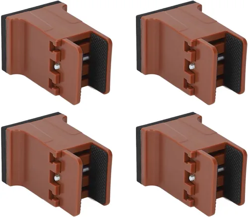 Vista 8 de Dioche Elevadores de muebles de 6 pulgadas, 4 piezas ajustables con abrazadera de tornillo, elevadores de sofá de cama resistentes para ajuste