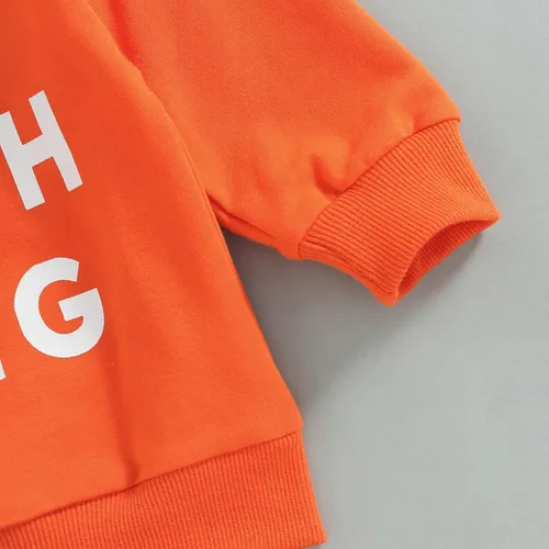 Vista 246 de Disfraz de Halloween para bebé, sudadera de calabaza con cuello redondo, suéter de manga larga, ropa de otoño