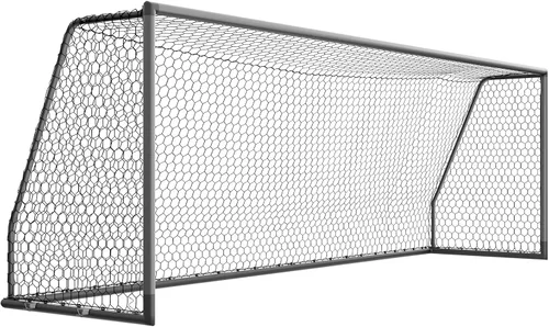 Vista 10 de NAIZEA Porterías de fútbol – 24x8/21x7/18x7/12x6/16x7/10x6/8x6/6x4 pies para patio trasero – Portería de fútbol de metal para jóvenes adultos