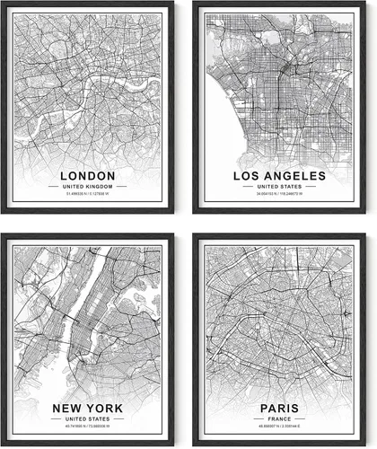 Vista 18 de HAUS AND HUES Arte de pared de rascacielos de la ciudad de Nueva York, juego de 6 carteles de horizonte de Nueva York, decoración moderna de pared