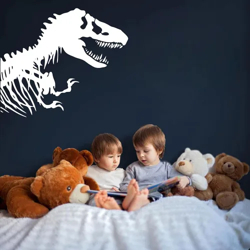 Vista 3 de Calcomanía de pared de dinosaurio, calcomanías de vinilo T-Rex, letrero de dinosaurio, tiranosaurio Rex, decoración de pared extraíble