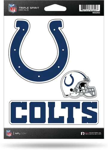 Vista 34 de Rico Industries NFL Football Triple Spirit Stickers Hoja de calcomanías triples