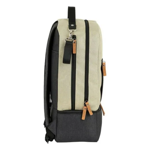 Vista 5 de Bolsa de Deporte con Portazapatos Safta M883 Beige Gris oscuro 15 L