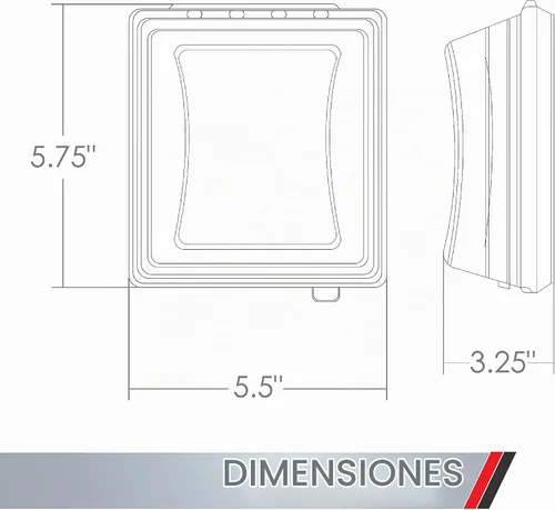 Vista 2 de TayMac MM2410C cubierta de montaje vertical de doble banda resistente a la intemperie, 55 en 1, 2 3/4 pulgadas de profundidad, acabado transparente