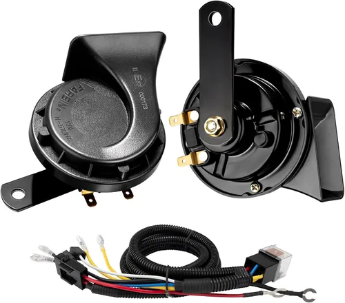 Vista 8 de Bocina de coche 4 unidades de 12 V impermeable bocina automática utilizada para camiones trenes, kit de bocinas de caracol eléctrico universal