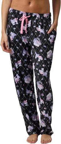 Vista 5 de Bioworld Kuromi & My Melody - Conjunto de ropa de dormir lavanda para mujer