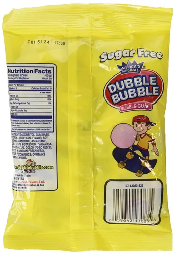 Vista 2 de Goma de mascar Dubble Bubble sin azúcar - 3.25 oz