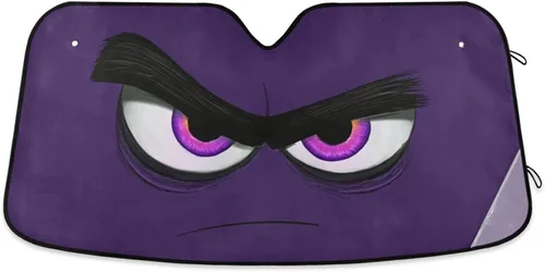 Vista 8 de Boccsty Parasol plegable para parabrisas de automóvil, diseño de ojos de niña de anime, protección solar plegable, bloquea los rayos UV, protector