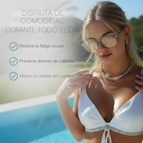 Vista 5 de Lentes de bloqueo de luz azul, lentes antifatiga ocular para juegos, lectura y computadora, gafas cómodas para mujeres y hombres