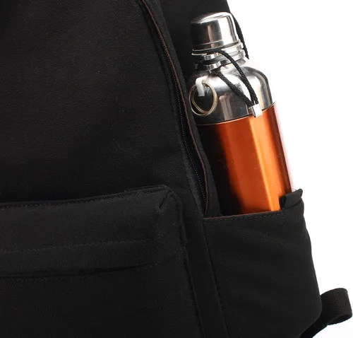 Vista 8 de kayond Bolsa de lona ligera para portátil de estilo casual, mochilas de viaje duraderas, mochila para hombres y mujeres, mochila de moda para Negro