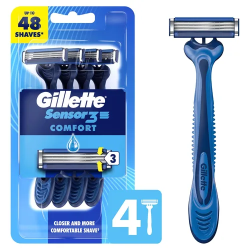 Vista 12 de Maquinillas de afeitar desechables Gillette Sensor3 Comfort para hombres, 12
