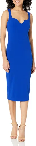 Vista 9 de Dress The Population Vestido midi ajustado con cuello en V redondeado Sloane para mujer Negro