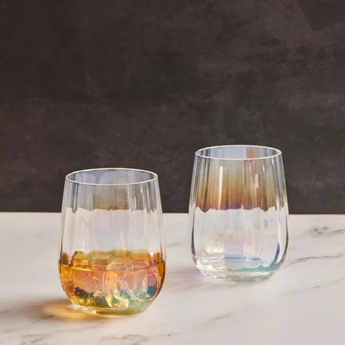 Vista 2 de Vasos Palazzo DOF - Cristalería hecha a mano - Vasos DOF - Vasos de cóctel - Juego de 2