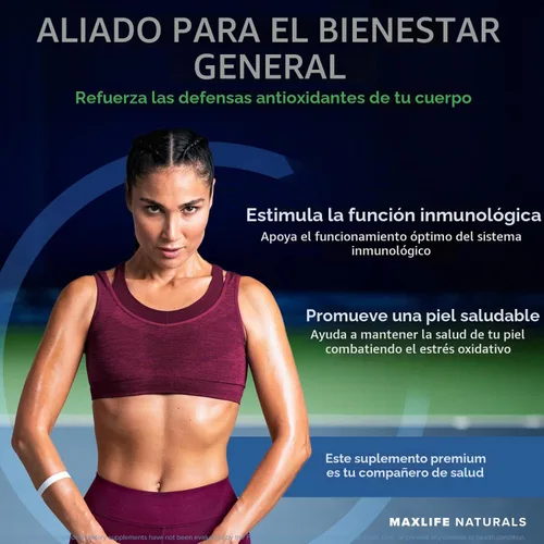 Vista 3 de MaxLife Naturals S-acetil L-glutatión 300mg cápsulas 60 unidades fabricadas