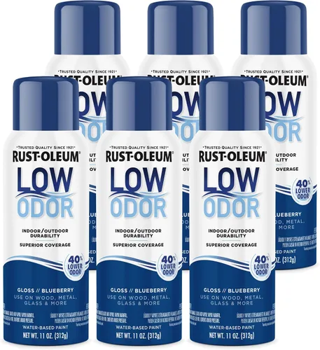 Vista 76 de Rust-Oleum - Pintura en aerosol prémium de bajo olor, gris ancla brillante Olor 40% menor que las pinturas en aerosol tradicionales, durabilidad