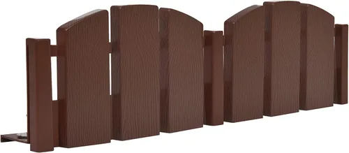 Vista 11 de EasyFlex Borde de Paisaje sin Excavación con Espigas de Anclaje, 11.4 cm de Alto, Valla Decorativa de Aspecto de Madera Adirondack, Kit de 4.57 m