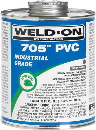Vista 8 de Weld-On 10121 711 Cemento solvente de PVC de grado industrial de alta resistencia, de ajuste medio y bajo contenido de compuestos orgánicos