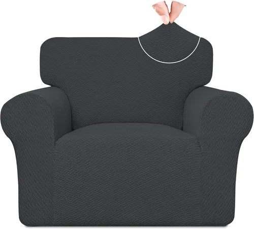 Vista 10 de Easy-Going Funda de sofá reclinable de jacquard elástico, suave de 4 piezas, con lazo elástico, protector de muebles lavable para niños, mascotas