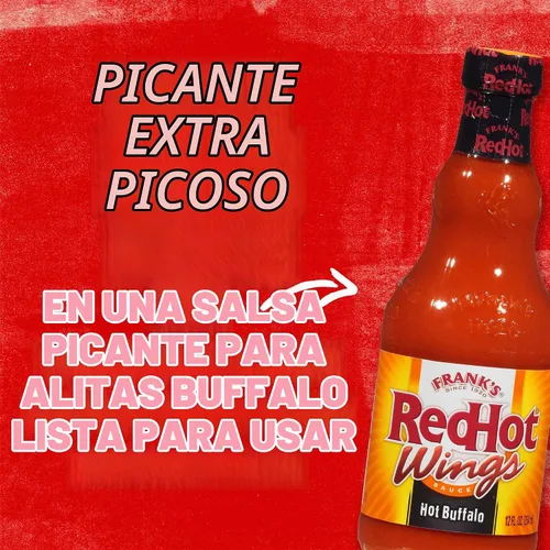 Vista 12 de Frank's RedHot Salsa picante para alitas de búfalo, 12 fl oz