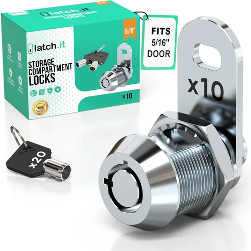Vista 7 de LATCH.IT - Cerraduras para almacenamiento de RV (vehículos recreativos) de 1-1/8 pulgadas; paquete de 10 cerraduras para compartimentos
