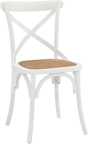 Vista 11 de Modway Gear - Silla de comedor de estilo rústico y moderno estilo granja, en madera de olmo y ratán, color negro