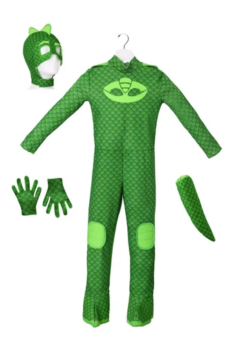 Vista 6 de Disfraz Deluxe de Gekko para Niño de PJ Masks Multicolor