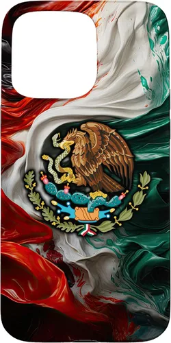 Vista 31 de Funda para iPhone 17 con diseño de bandera mexicana ahumada del orgullo de México del Cinco de Mayo