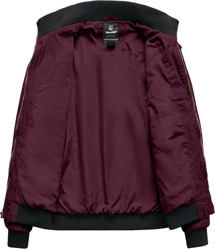 Vista 2 de Wantdo Chamarra rompevientos para hombre con cuello de algodón para hombre.