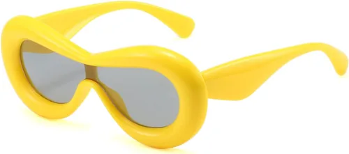 Vista 3 de GIFIORE Gafas de sol infladas, de gran tamaño, divertidas, para labios, gafas de sol de moda, estéticas, estilo de diseñador