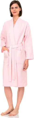 Vista 3 de TowelSelections bata de baño tipo quimono, hecha en Turquía, para mujer