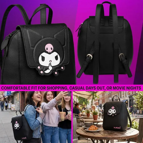 Vista 4 de Mochila Get Trend para Mujeres, Adolescentes, Mini Mochila de Cuero PU, Pequeña Bolsa de Viaje para Escuela, Trabajo, Uso Diario, Regalos