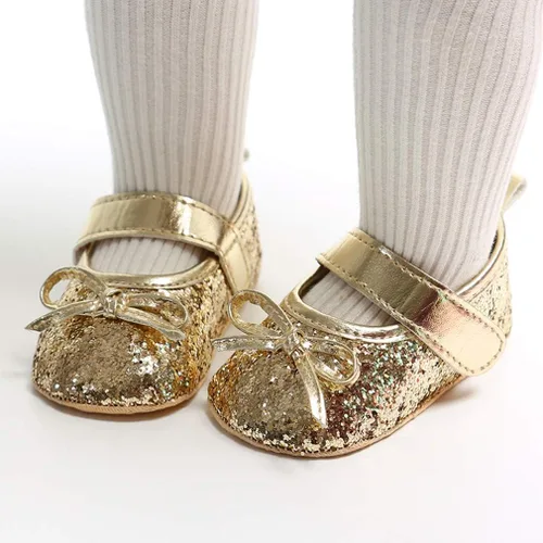 Vista 3 de OAISNIT Zapatos planos para bebé niña Mary Jane, zapatos de cuna con diadema