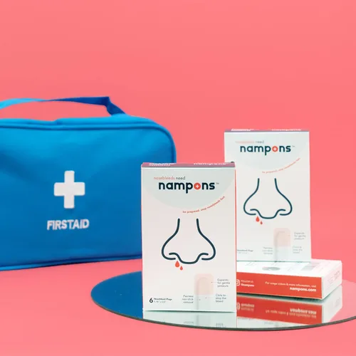 Vista 5 de Nampons Tapones para sangrado nasal: 24 tapones de sangrado nasal con agente de coagulación para detener las hemorragias nasales rápidamente.