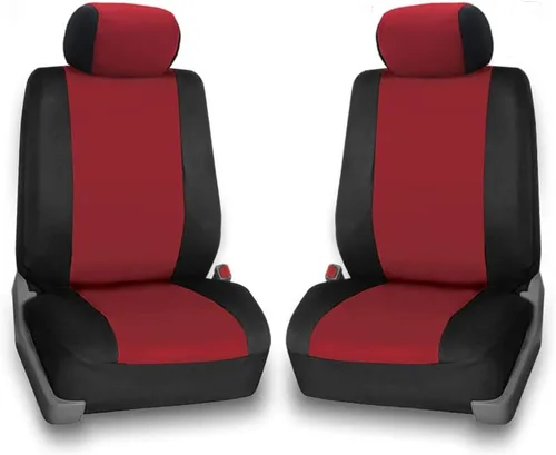 Vista 9 de CarsCover Fundas de neopreno para asientos delanteros de camioneta pick-up, ajuste personalizado, para Ford F150 2004-2008, lados rojo rosa y negro