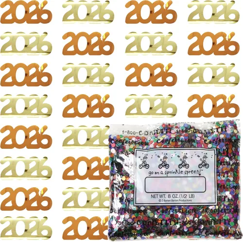 Vista 23 de Confetti Year 2023 Blue Royal, Orange Combo - 2 bolsas de media onza (1 oz)