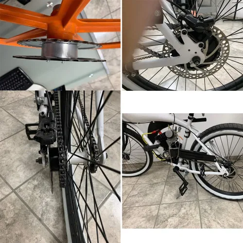 Vista 3 de Adaptador de rotor de freno de disco de cubo trasero - Bicicleta motorizada a gas 48cc/66cc/80cc
