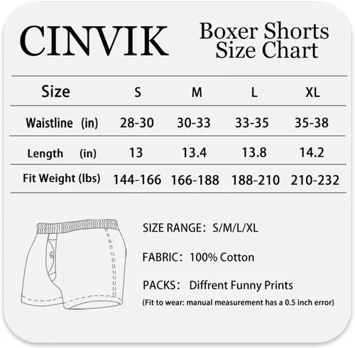 Vista 7 de CINVIK Calzoncillos tipo bóxer de algodón de ajuste holgado para hombre